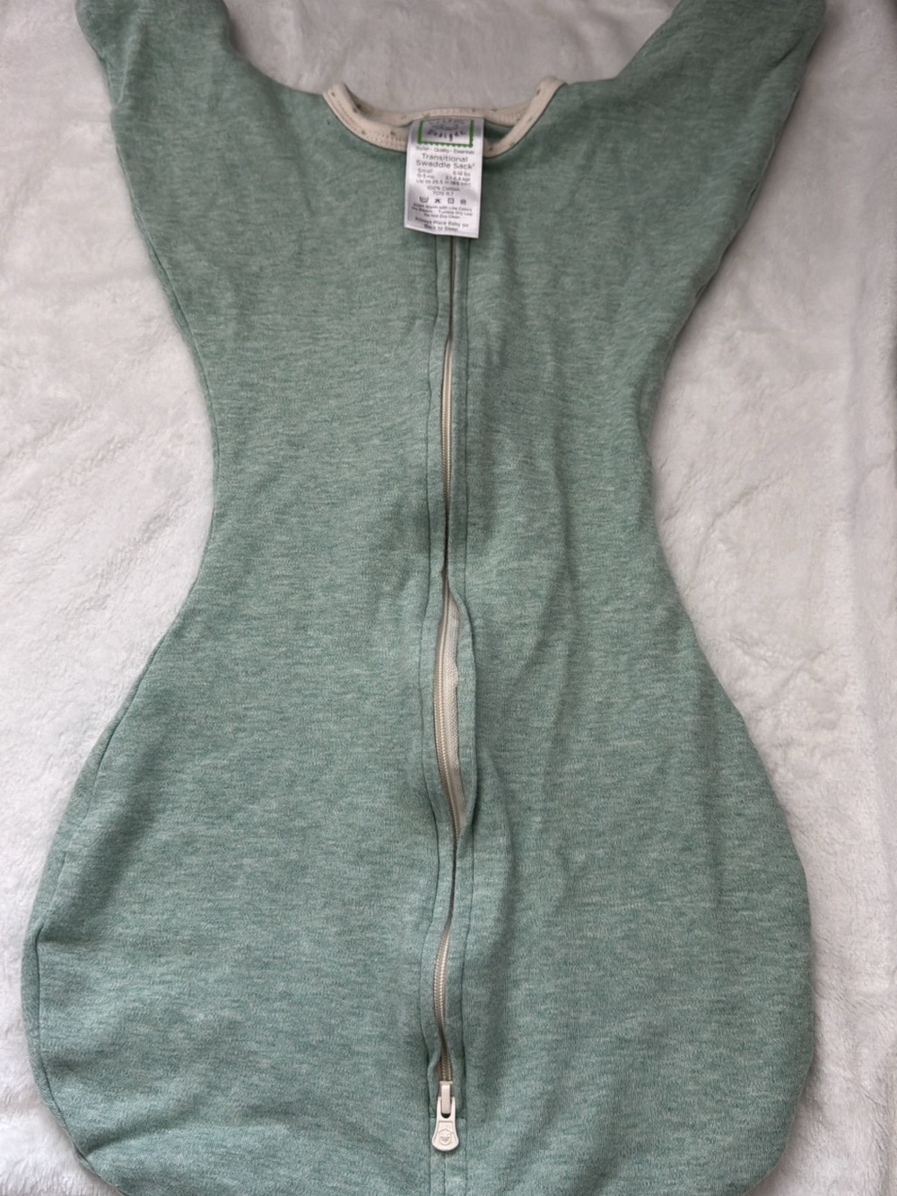 Love to Dream Mint Sage Zip Swaddle